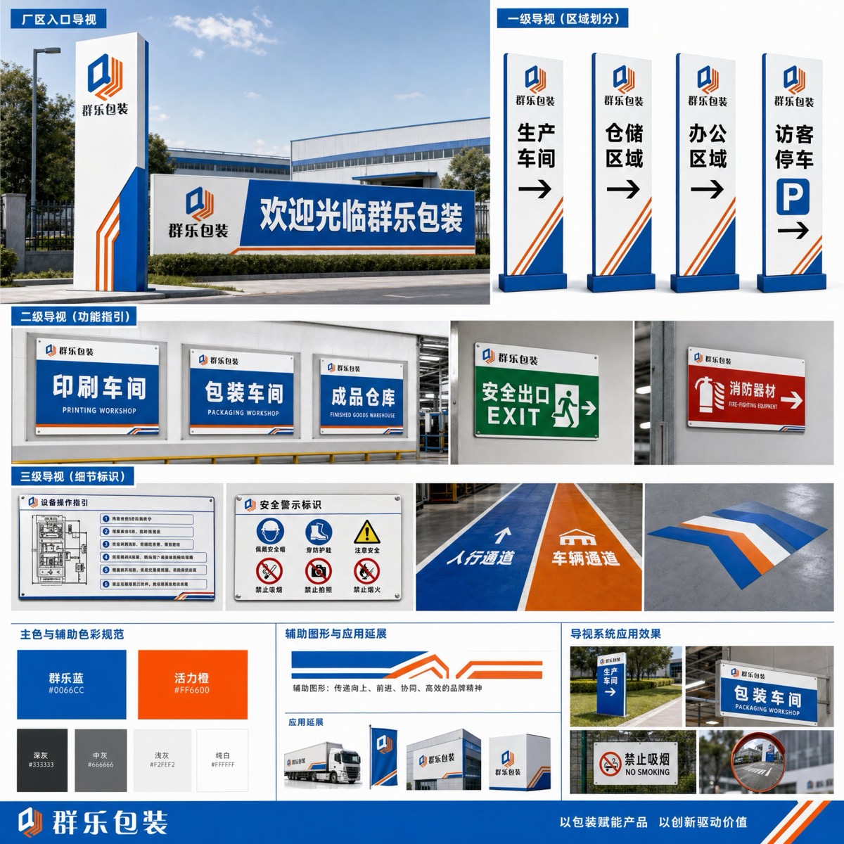 群乐包装 · 厂区导视系统