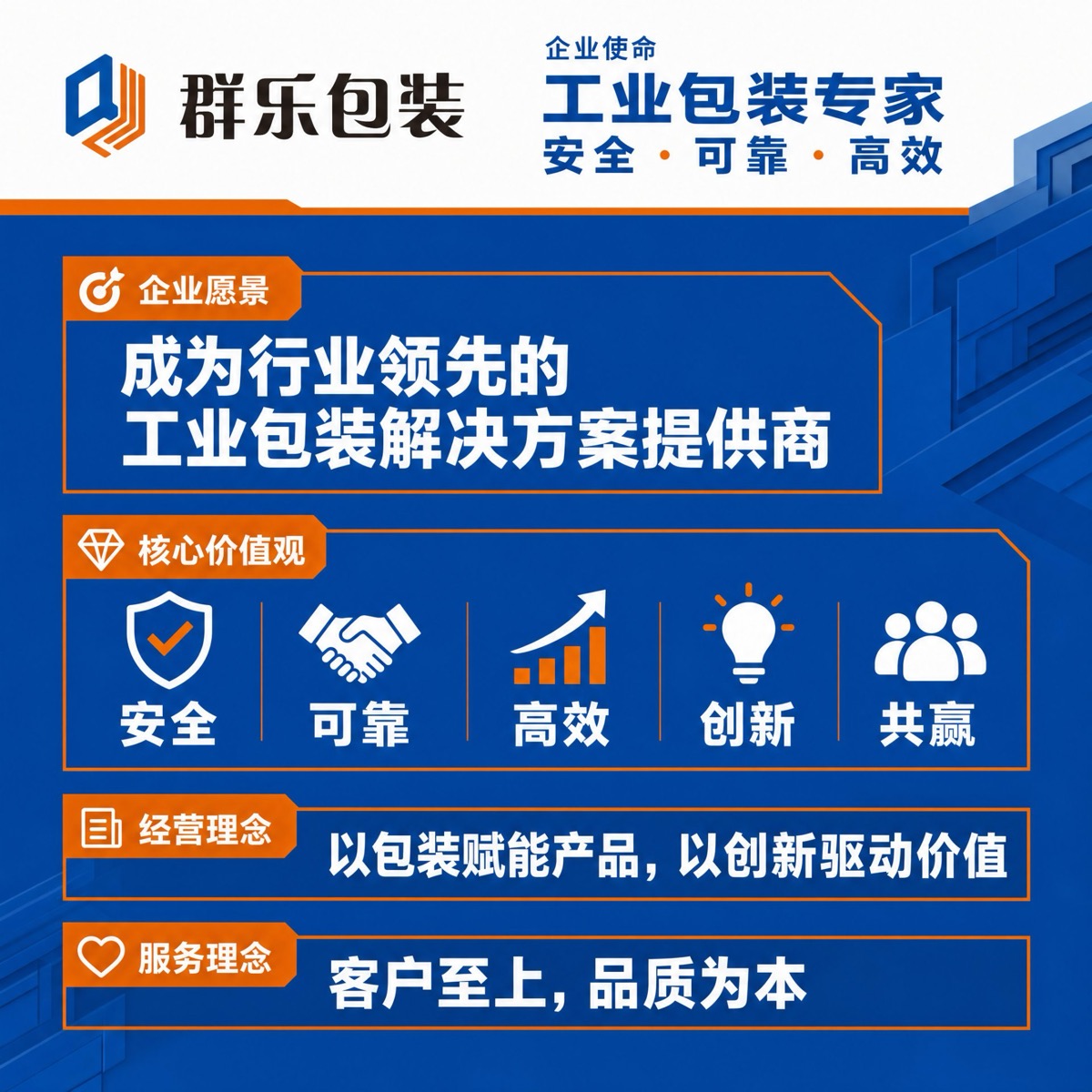 群乐包装 · 使命愿景价值观